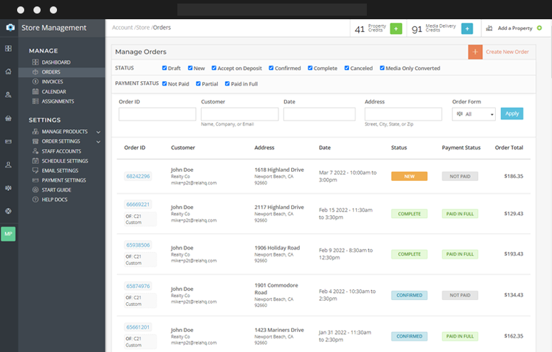 Rela's Booking and Billing Platform for Real Estate Photographers